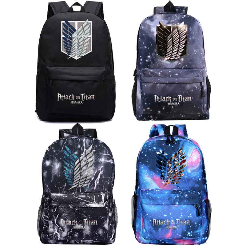 

Attack On Titan Backpack School Backpack Student Knapsack teens Travel Bagpack boys girls Rucksack Laptop Bags Students Bookbag