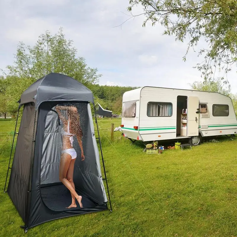 プライバシー シャワー テント - 旅行着替えスペースシェルター - 4 In 1 防風 プライバシー保護 シャワー トイレ 更衣室  屋外のプライバシーテント シャワーの更衣室テント、 ポータブルシャワートイレテントキャンプテント防水屋外屋外入浴トイレ用ドレッシング ...