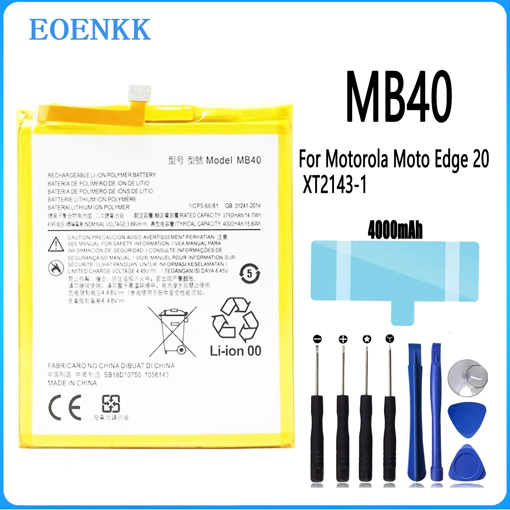 

MB40 Battery For Motorola Moto Edge 20 XT2143-1 Original Capacity Repair Part Phone Batteries Bateria