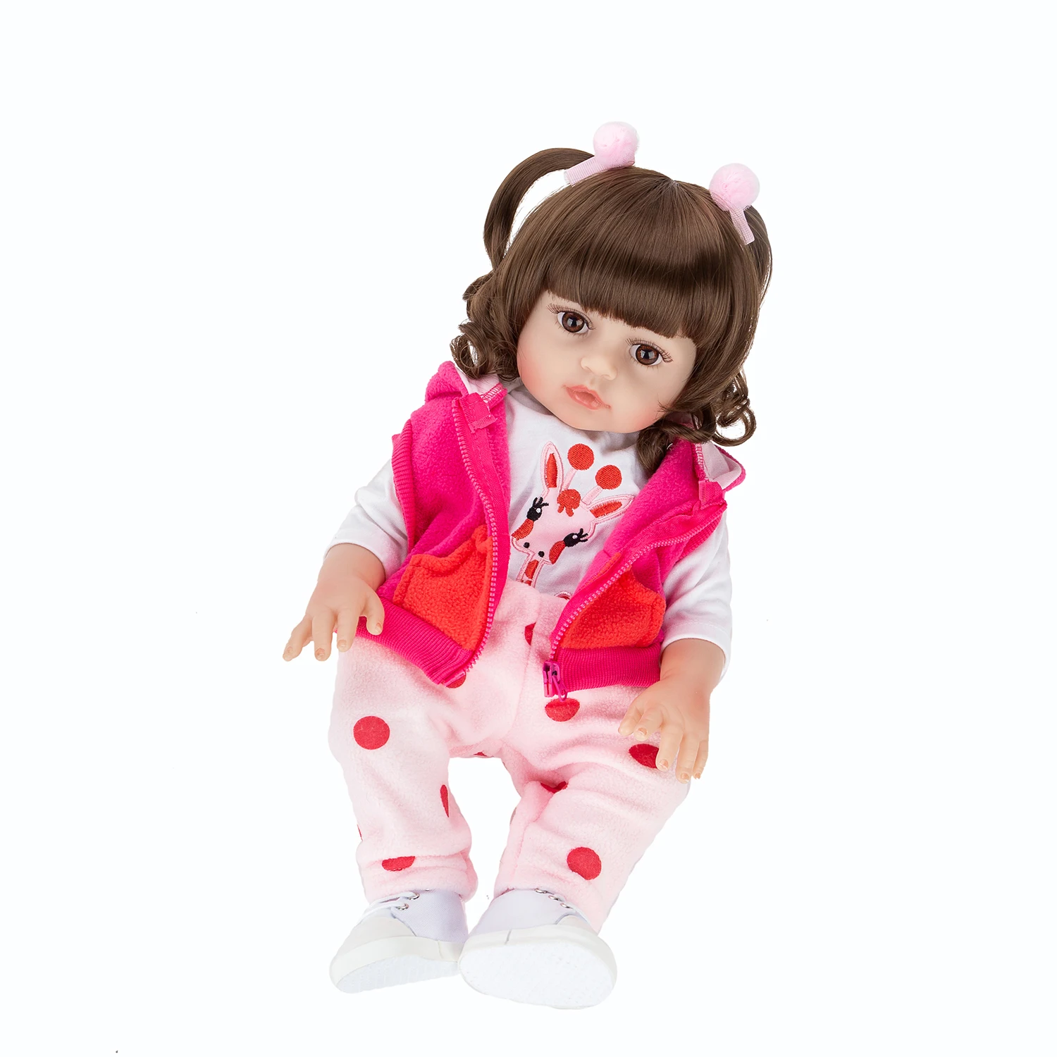 Boneca Bebê Reborn Silicone Menina Brastoy Original Pode Tomar Banho (Elis  48cm) : : Brinquedos e Jogos