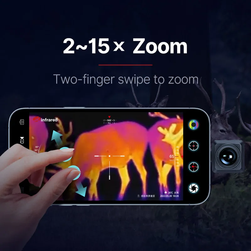 InfiRay T2 Pro Thermal Imager Hunting Camera Outdoor Search 1579m Infrared Night Vision Mobile Phone Android Type C