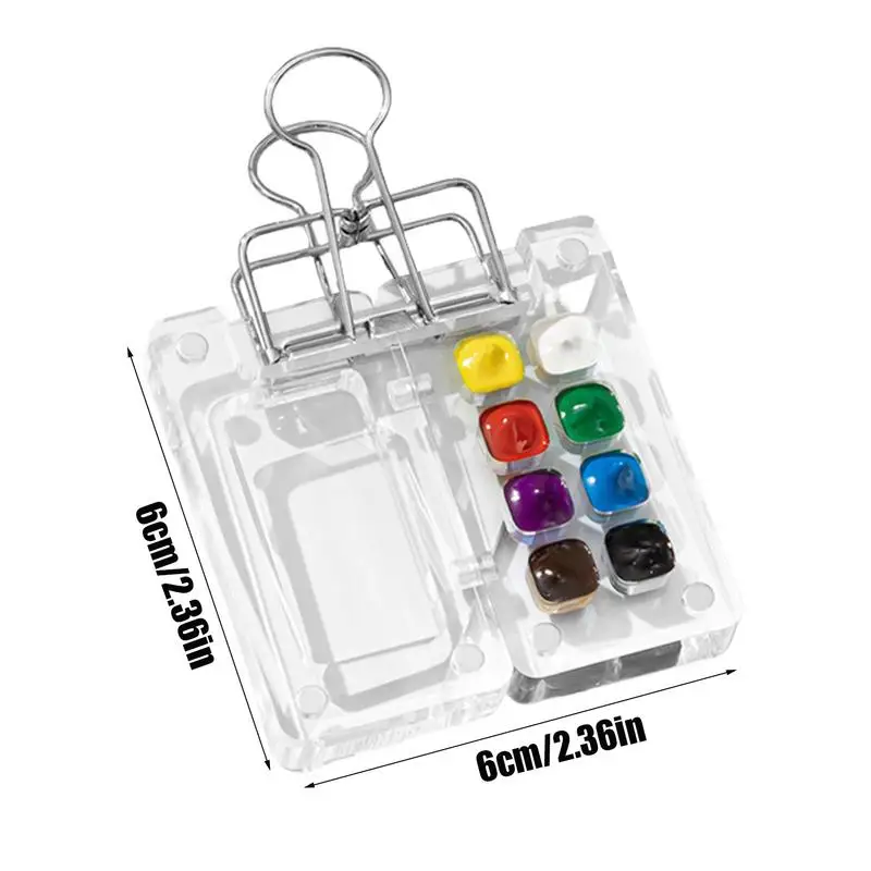 Acrylic Mini Watercolor Palette Empty 8/15 Grid Portable Paint Box Travel Painting Watercolor Packaging Paint Tray Art Supplies paint tray color palette watercolor palette