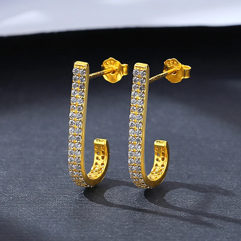 Orecchini pendenti minimalisti in argento sterling con pavé di zirconi cubici per donne, regalo di compleanno, gioielli di alta moda_voghion.com