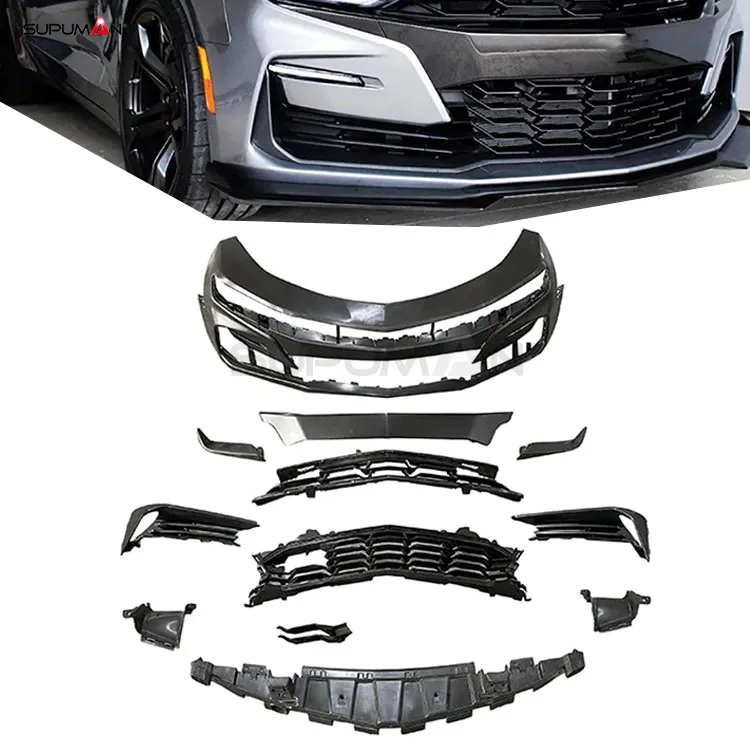 

ABS Plastic Front Bumper Rear Bumper Diffuser Side Skirt Rear Spoiler Kit For Chevrolet Camaro SS Body Kit 2019-2022