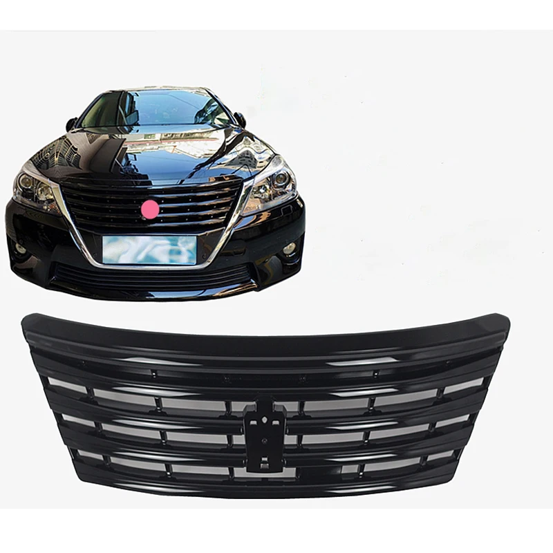 ForToyotaCrownBlackRacingGrillsABSFrontBumperCarGrille