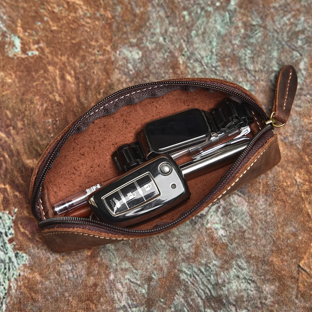 NASVA Genuine Leather Case Pen Case Stationery Organiser Coin Purse
