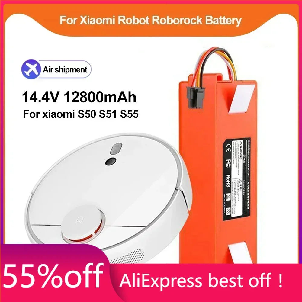 

Original Genuine for Xiaomi Roborock S50 S51 S55 Replacement Accessories Original Replacement 14.4V Li-ion Battery