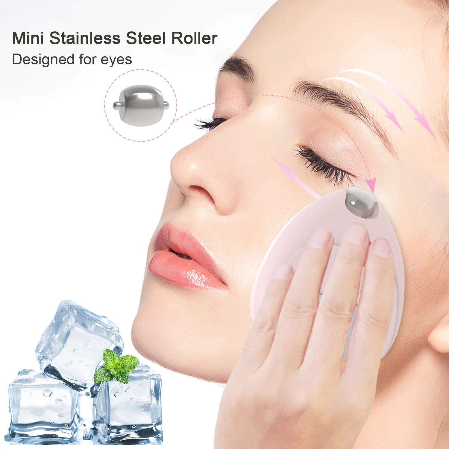 IceRoller for Face Eyes Cooling Skin Massager Korean Facial Cooling Cosmetic Massage Stick Semi-Permanent Anti-Aging Skin Cooler