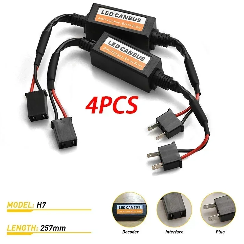 Car Light Headlight LED Canbus Decoder H1 H4 H7 9005 9006 9012 Led H4 Canceller Error Free Resistor Anti Flicker Lamp Hoods Led Lights Led Headlights Led Car Lights Led Car Headlights Car Headlamps