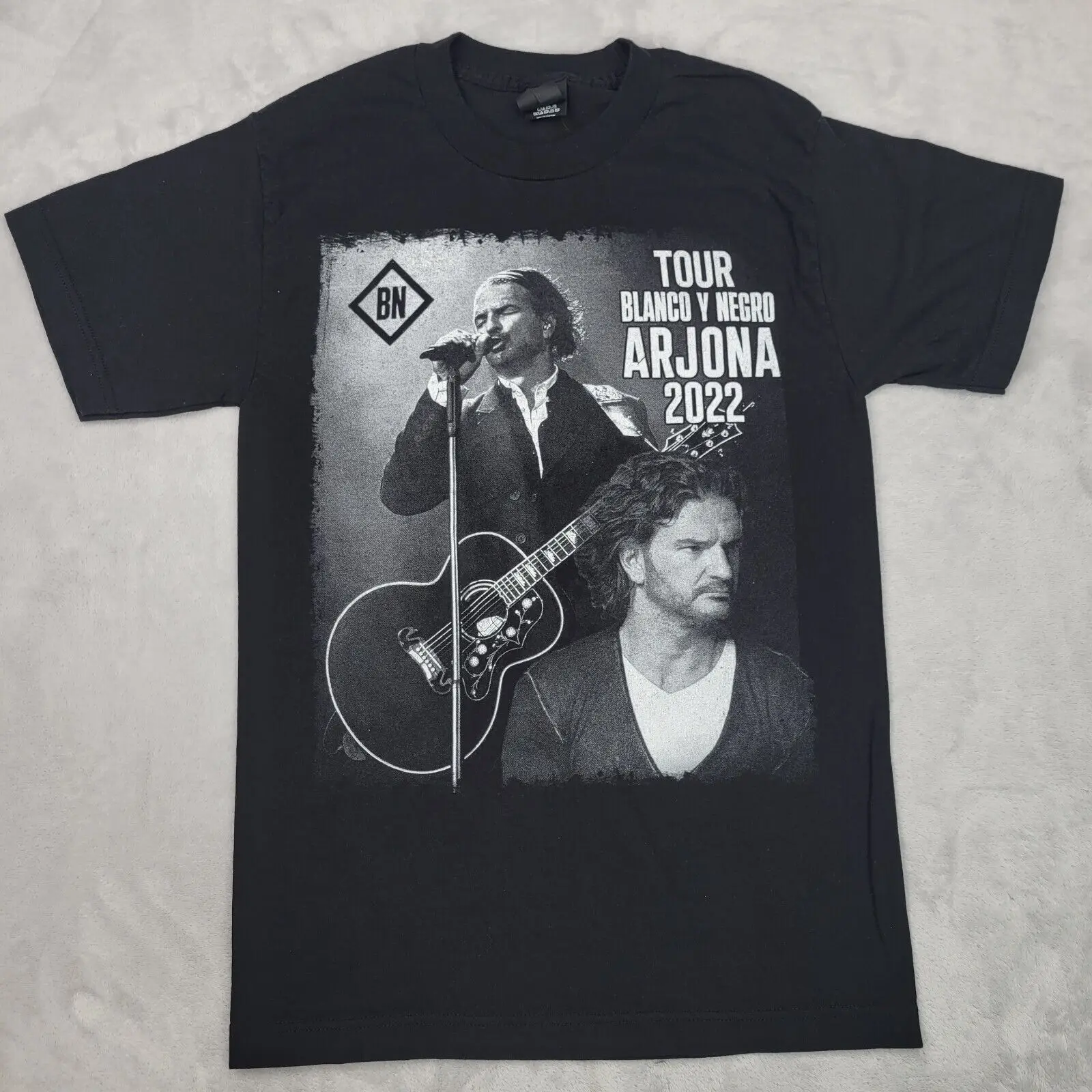 Футболка Ricardo Arjona для взрослых, маленькая, черная, белая, черная, белая, для концертов, туров, латиноамериканских, с длинным или коротким рукавом