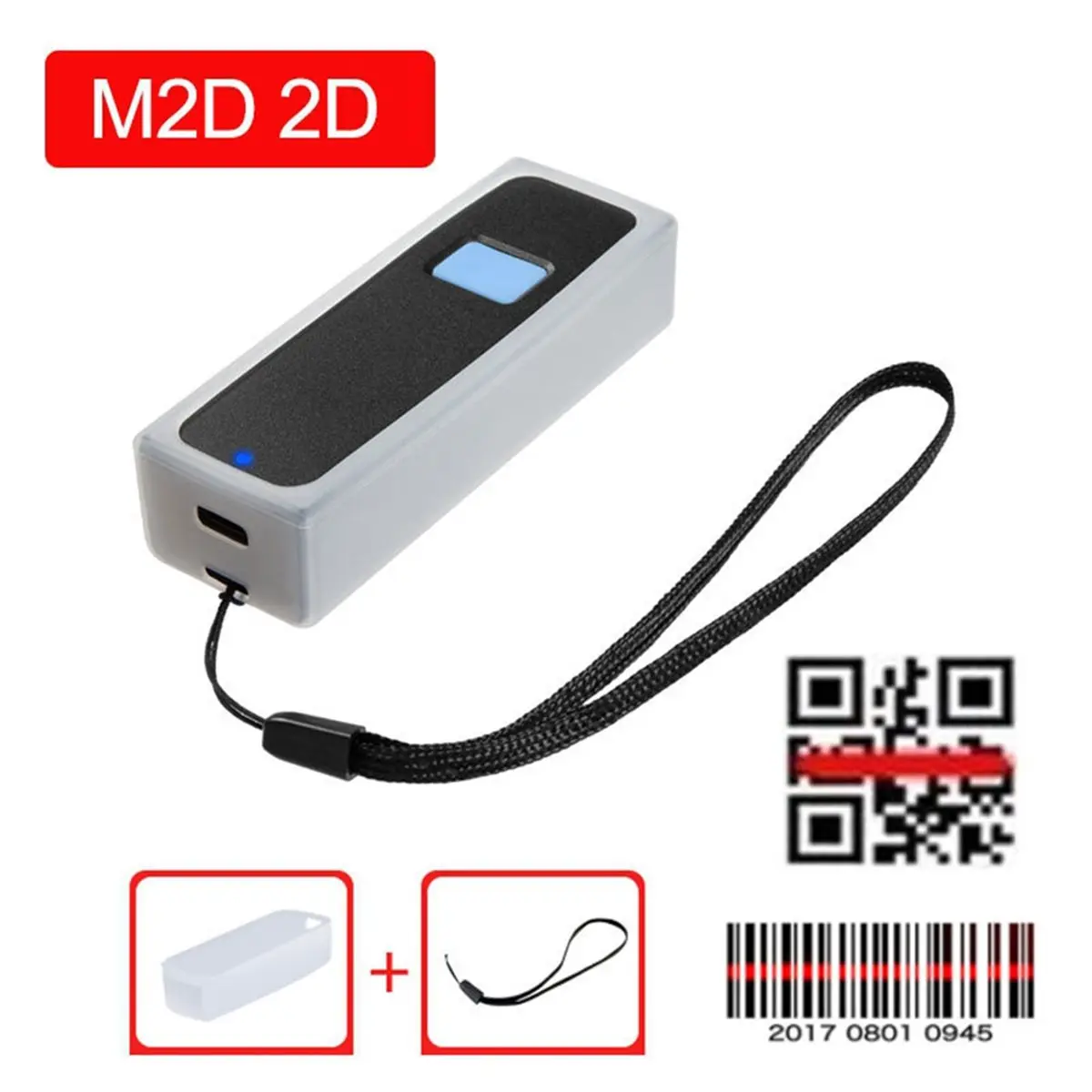 A10R 1D 2D 무선 블루투스 바코드 스캐너 미니 포켓 바 리더 휴대용 BT 리더 QR 코드 PDF417 스캐너 PC 폰용