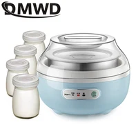 DMWD Electric Yogurt Machine Automatic Timing Sour CreamRice Wine Leben Fermentater Yoghurt Fermenting Maker With 4 Glass Cups 1