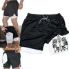 Men Running Shorts Summer Sportswear Short Pant 2 In 1 Training Workout Male Gym Fitness Sport Shorts 3
