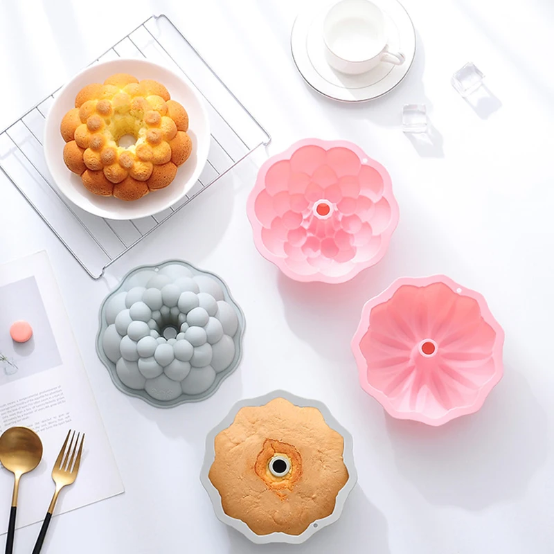 6 Inch Steamable Silicone Round Cake Baking Tool Flower Type Savalin Pan French Dessert Mousse Mold Home |