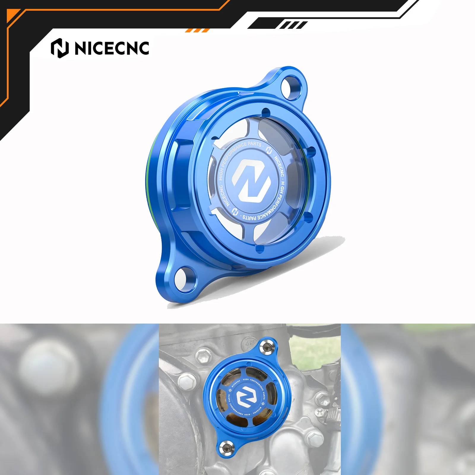 NICECNC Für Yamaha YZ250F WR250F 2015–2024, YZ450F 2010–2022, WR450F, YZ250FX, YZ450FX 2016–2023, Ölfilter-Abdeckkappe, Steckerschutz
