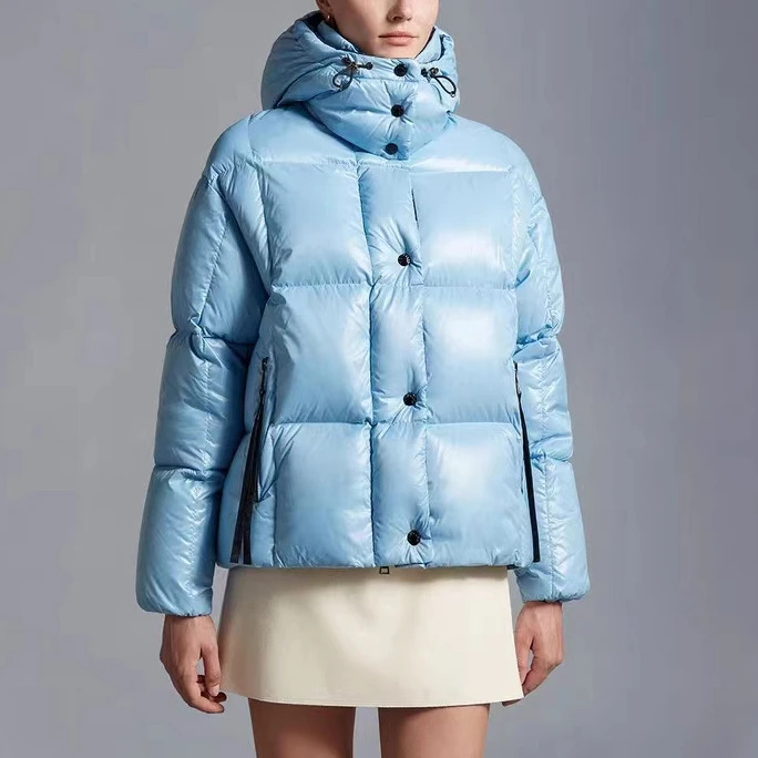 High Quality Women's 90 White Goose Down Down Jacket, Winter Luxury Short Bread Coat Down Jacket for Women, Women's Short Jacket