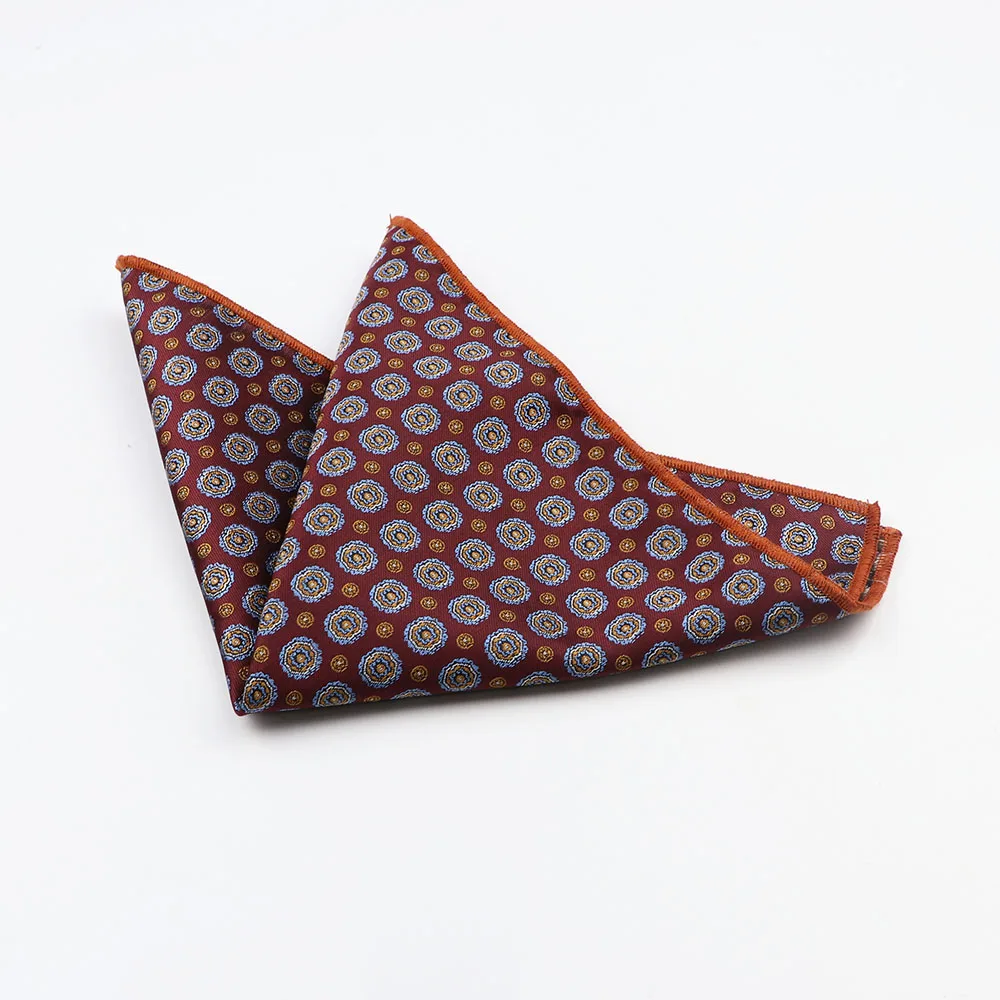 Polyester Square Scarf Of Men Vintage Fabric Of Business Suit Hankies Men's Pocket Square Handkerchiefs 24*24cm