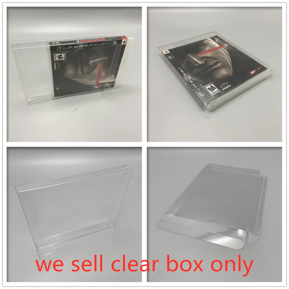 10Pcs Pet Box Protector Per Metal Gear Solid 4 Scatole Di Raccolta Trasparenti Per Playstation 3 Ps3 Game Shell Clear Display Case