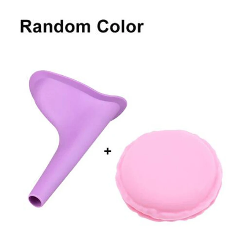 Women Portable Urinal Outdoor Travel Camping Female Urinal Soft Silicone Urination with Box Standing Toilet Emergency TMZ 2