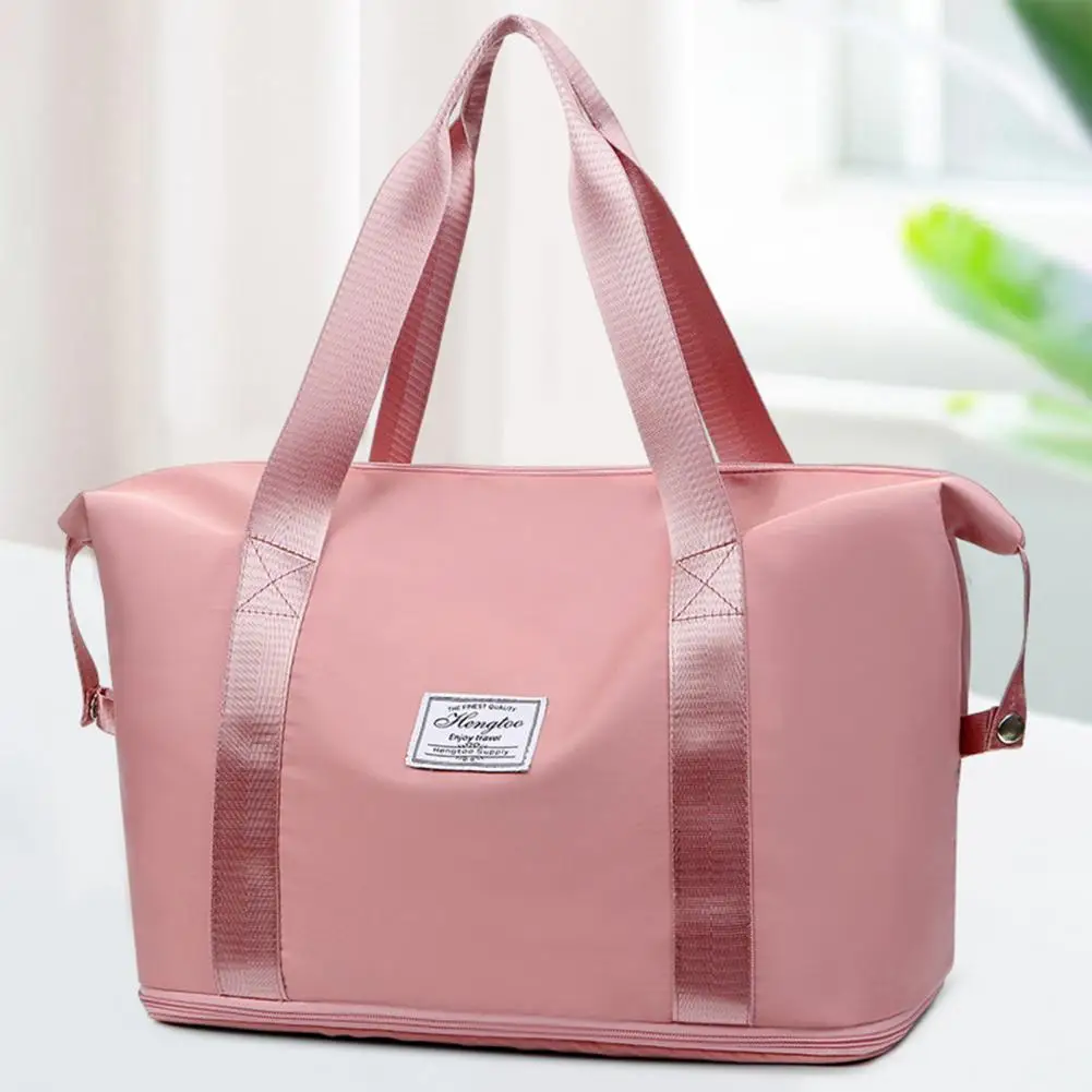  Bolsa de viaje de lona grande para mujer, bolsa de viaje de  lona con compartimento para zapatos de 21 pulgadas para mujeres y hombres,  juego de 3 piezas, Aa20-rosa : Ropa