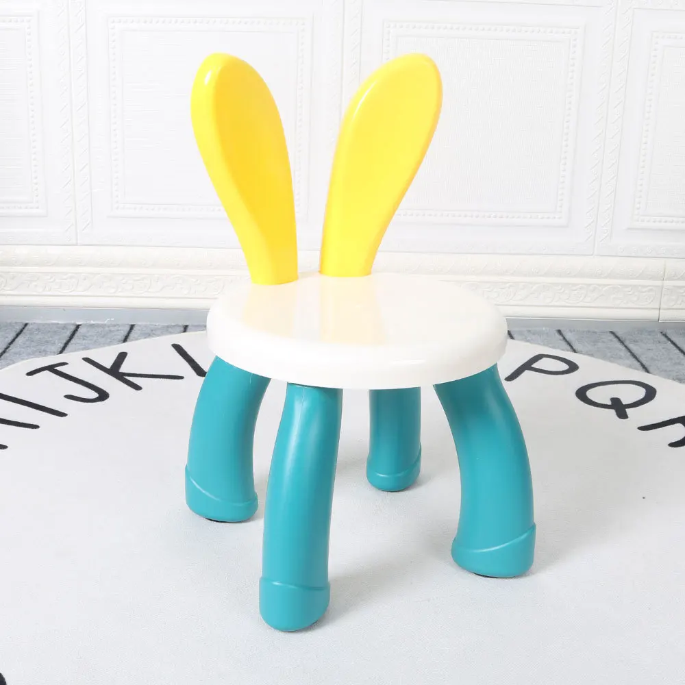 Children's Plastic Stool, Baby Home Chair, Children Stool, Thickened Footboard, Indoor Toy Sofa Seat, Cute Rabbit Seat