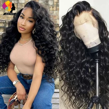 13x6 Loose Deep Wave Lace Front Human Hair Wig Brazilian 13x4 Transparent Lace Frontal Wigs for Black Women Curly Human Hair Wig 1