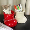 Ins Cute Little Red Boots Pen Holder,Plastic Student Desktop Vase Multifunctional Makeup Brush Storage Box.pencil Holder Office 5