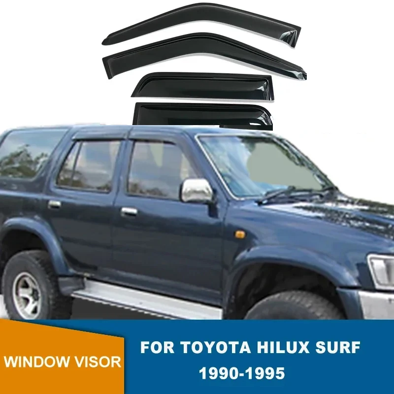 

Side Window Deflectors For Toyota Hilux Surf 1990 1991 1992 1993 1994 1995 Black Window Visors Sun Rain Guards Deflectors