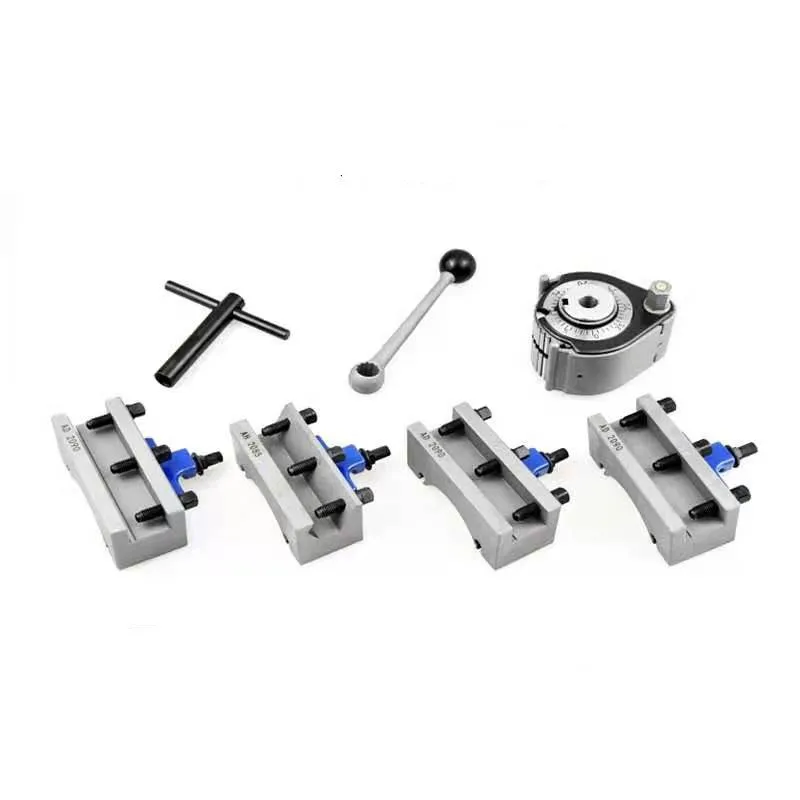 

Quick Change Tool Lathe Swing Dia.150~300mm QCT Post Turret Kits include 1pcs tool post+4pcs Tool Holders TOOA1