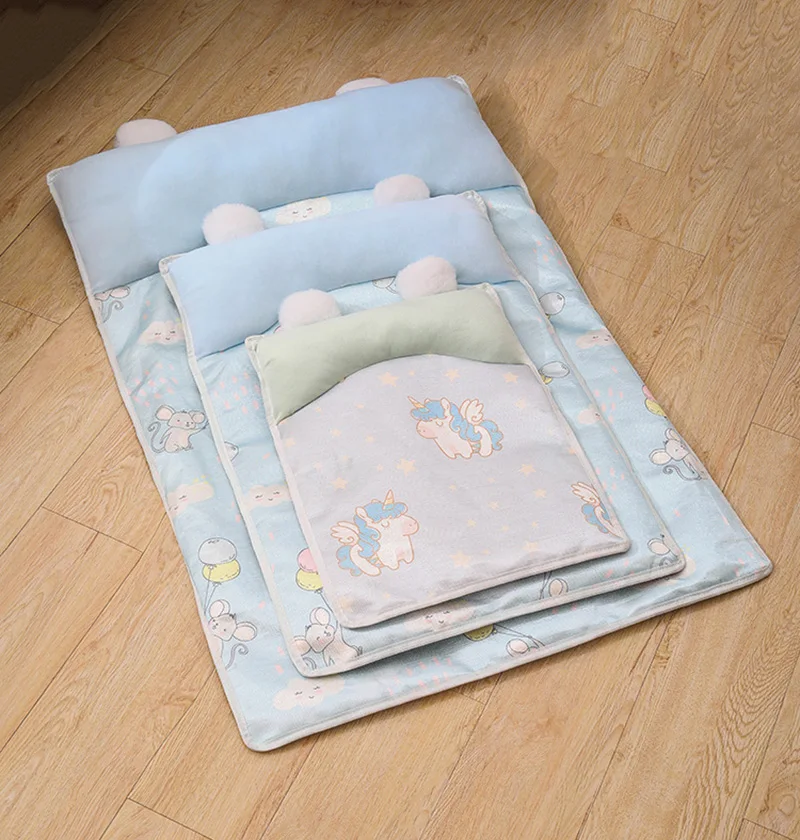 Breathable Cooling Mat For Cats And Dogs With Pillow Square Bed_voghion.com