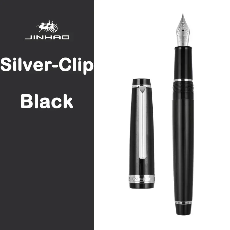 Elegant Silver Clip Luxury Fountain Pen with Extra Fine Nib – Premium Writing Instrument for Office & School Supplies