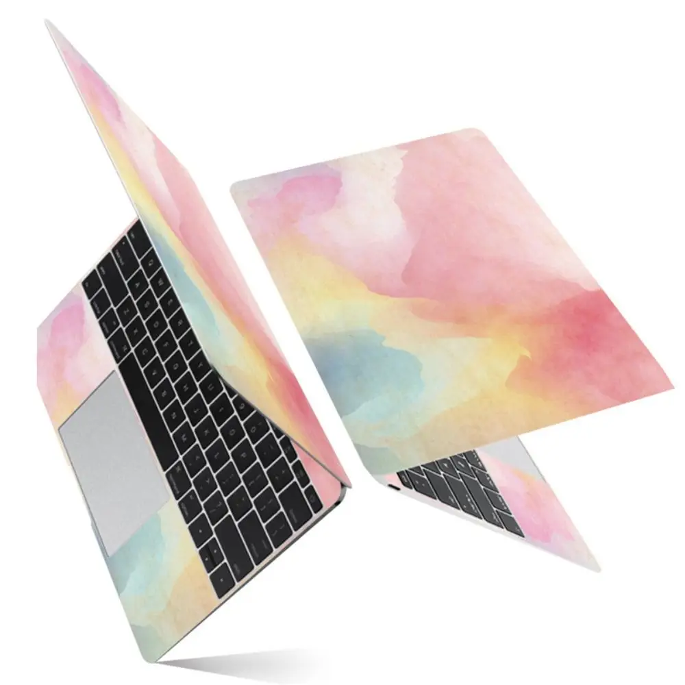DIY Laptop Stickers Skins A+C Side Waterproof Laptop Decor Vent Holes PVC for Macbook HP Dell Lenovo Acer ASUS