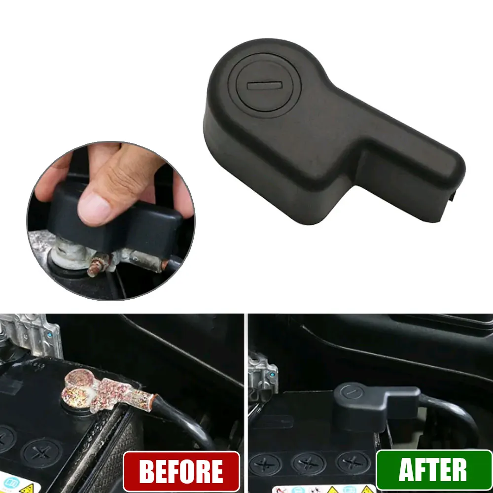 Car Negative Protection Cover Car Battery Negative Electrode Cover Accessories Nissan Qashqai Dualis J10 2008-2013 1pc