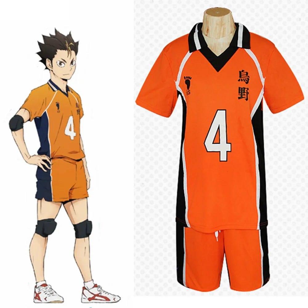 

Унисекс аниме Cos Haikyuu! Трикотажные костюмы для косплея Yu Nishinoya для старшей школы No 4, униформа для Хэллоуина и вечеринки, спортивные костюмы