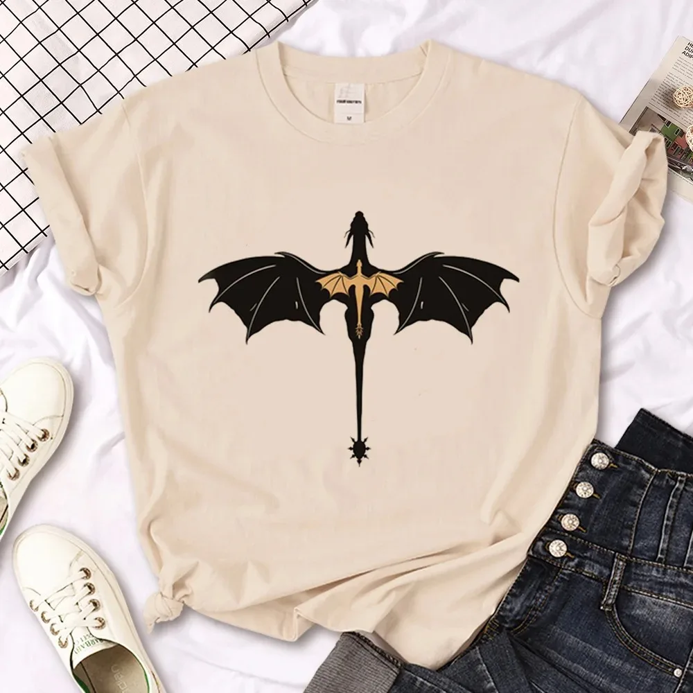 100% Cotton T Shirt Fourth Wing Tee Women Streetwear T-shirt Female Japanese Anime Graphic Clothing