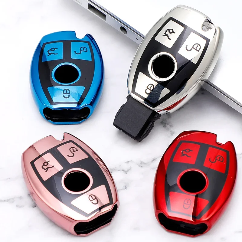 Car 2/3 Button Key Cover Case for Mercedes Benz A B R G Class GLK GLA W204 W251 W463 W176 Key Bag Fob Shell Holder Protector key case cover key case car key shell flip key fob shell