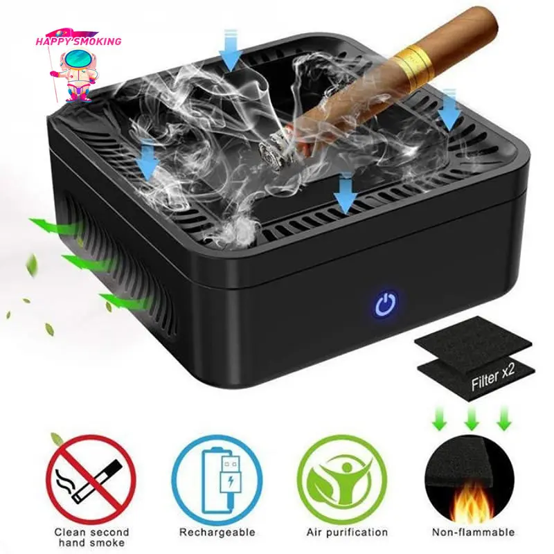 2 in 1 Air Purifier Ashtray Trays, Smart Electronic Ashtray,  Multifunctional Smokeless Ashtray Air Purifier Ashtray with Filter, Best  for Home Car or Office (Gray) : : Home & Kitchen
