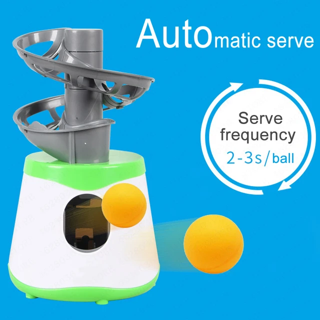 4*AA Battery Mini Table Tennis Robot Service Pitching Machine Trainer Adult Kid Sport Game Gift Racquet Sport 40+ Ping Pong Ball 3