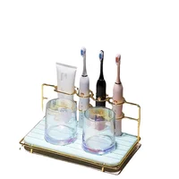 Bathroom Electric Toothbrush Rack Swing Table Washing Table Storage Rack Toothpaste Rack Tooth Brush Holder 5