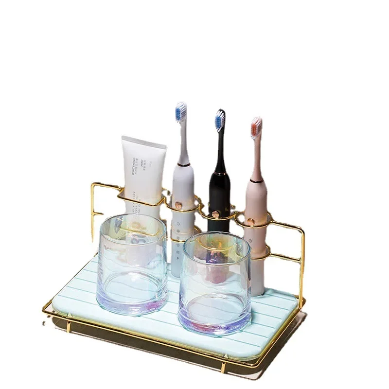 욕실 전동 칫솔 랙 스윙 테이블, 세척 테이블 보관 랙, 치약 랙, 칫솔 거치대