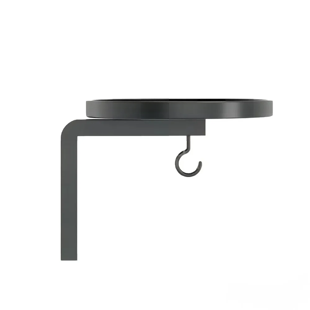 Wall-Mounted Metal Plant Hangers: Space-Saving Floating Flower Display with Hooks