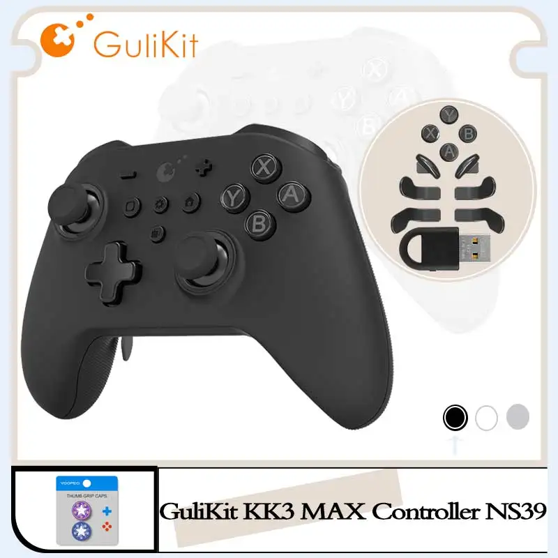 

GuliKit KK3 MAX Bluetooth Gamepad NS39 Wireless Controller Hall Joystick for Nintendo Switch NS OLED PC MacOS IOS Steam Deck