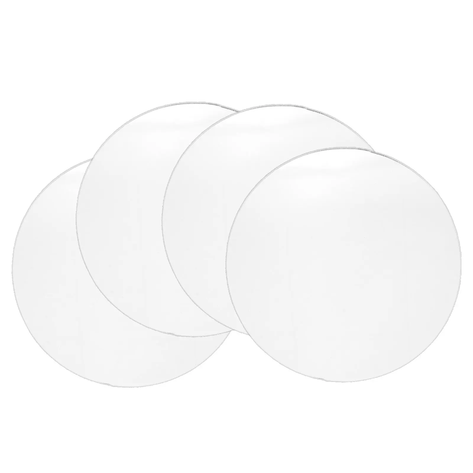 4pcs 라운드 아크릴 시트 10Cm 메이크업 거울 교체 Diy 공예 거울 렌즈 화장대 용 소형 경량