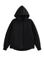 HH Autumn Winter Women's Zipper Hoodie Coat High Street Double Pockets Oversize Jakcet Loose Sweatshirts Outerwear Top