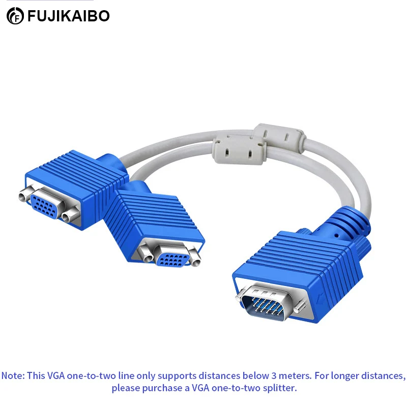 1080P VGA Splitter Cable 1 in 2 Out Monitor Male to 2 Dual Female Y Adapter For Projector Laptop Computer TV box VGA Connector vga extender splitter