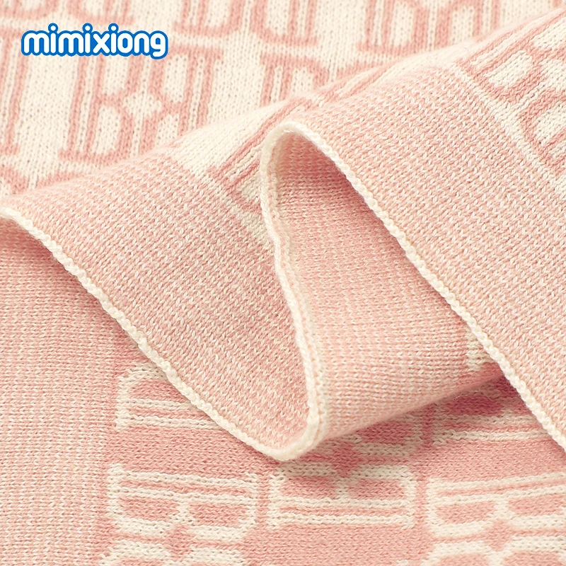 Baby Cotton Blankets for Newborn Boys Girls Knit Stroller Bassinet Swaddle Wrap Quilts 100*80cm Infant Receiving Mat Accessories