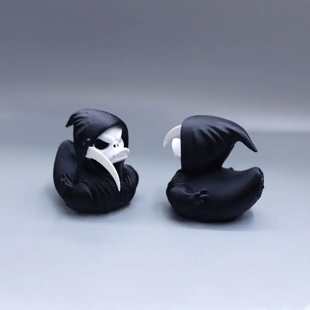 3D Printed Halloween Duck Anime Figure Handicraft Model Spooky Halloween Duck Figurine PLA Ornament Grim Reaper Duck Ornament