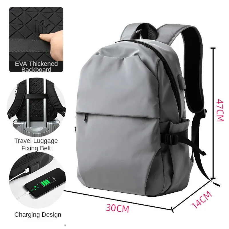 Mochila impermeable para hombre, ordenador portátil de gran capacidad, 16  pulgadas, viaje al aire libre, Simple, escolar, adolescentes, carga USB -  AliExpress