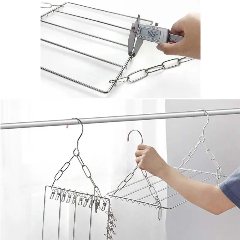 NICEFurniture 발코니 접이식 신발 건조 랙 옷 Airer 스테인레스 스틸 세탁 속옷