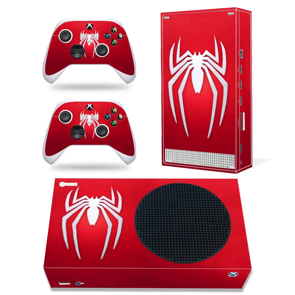 Marvel Iron Man Spiderman Skin Sticker Decal Cover for Xbox Series S Console and 2 Controllers Xbox Series S Skin Sticker Vinyl 